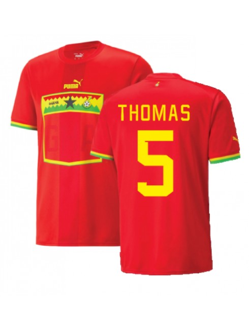 Ghana Thomas Partey #5 Auswärtstrikot WM 2022 Kurzarm